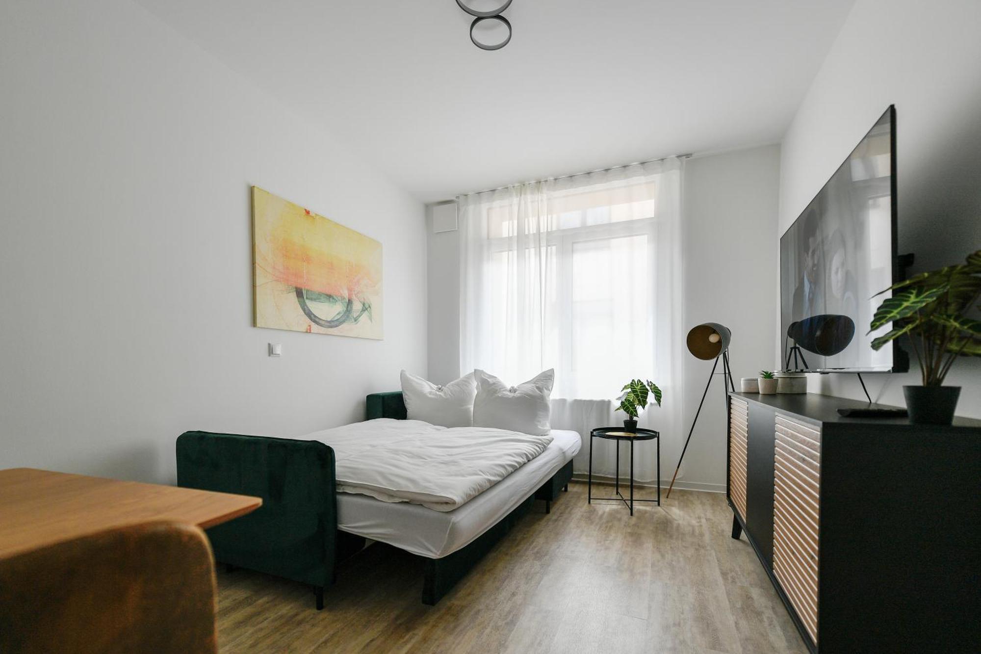 Ferienwohnungen Am Theater - Modern, Zentral Und Ruhig Mit Kueche, Waschtrockner, Netflix, Wlan Und Parkplatz- 2 Zimmer, 52 Qm コットブス 部屋 写真